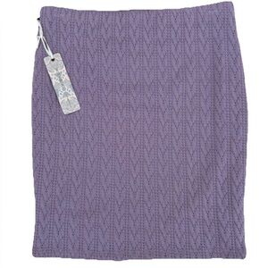 Iris knit skirt lavender mini skirt size Small NWT